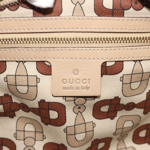 GUCCI GG Canvas Sherry Line Guccissima Bag Leather Beige Gold 170009 Auth MX329