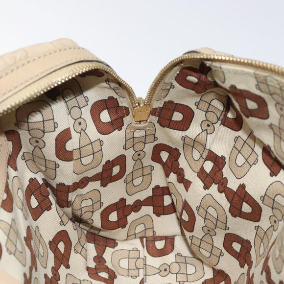 GUCCI GG Canvas Sherry Line Guccissima Bag Leather Beige Gold 170009 Auth MX329