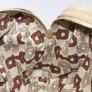 GUCCI GG Canvas Sherry Line Guccissima Bag Leather Beige Gold 170009 Auth MX329-20