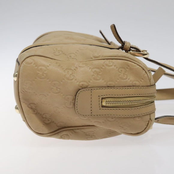 GUCCI GG Canvas Sherry Line Guccissima Bag Leather Beige Gold 170009 Auth MX329