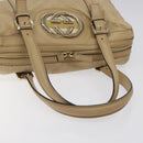 GUCCI GG Canvas Sherry Line Guccissima Bag Leather Beige Gold 170009 Auth MX329-7