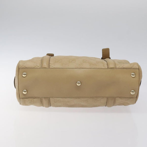 GUCCI GG Canvas Sherry Line Guccissima Bag Leather Beige Gold 170009 Auth MX329