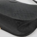 GUCCI Micro GG Supreme Shoulder Bag PVC Black Gold Auth MX332-8
