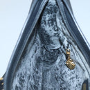 GUCCI Micro GG Supreme Shoulder Bag PVC Black Gold Auth MX332-20