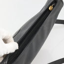 GUCCI Micro GG Supreme Shoulder Bag PVC Black Gold Auth MX332-6