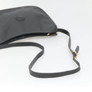 GUCCI Micro GG Supreme Shoulder Bag PVC Black Gold Auth MX332-7