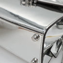 Coach Hand Bag Leather 2way Silver Auth MX335-9