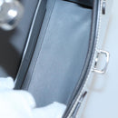 Coach Hand Bag Leather 2way Silver Auth MX335-11