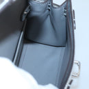 Coach Hand Bag Leather 2way Silver Auth MX335-17