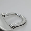 Coach Hand Bag Leather 2way Silver Auth MX335-8