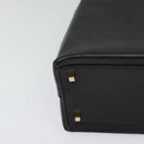 Salvatore Ferragamo Hand Bag Leather 2way Black Gold Auth MX347-10