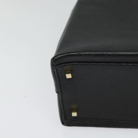 Salvatore Ferragamo Hand Bag Leather 2way Black Gold Auth MX347