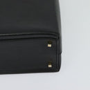 Salvatore Ferragamo Hand Bag Leather 2way Black Gold Auth MX347-15