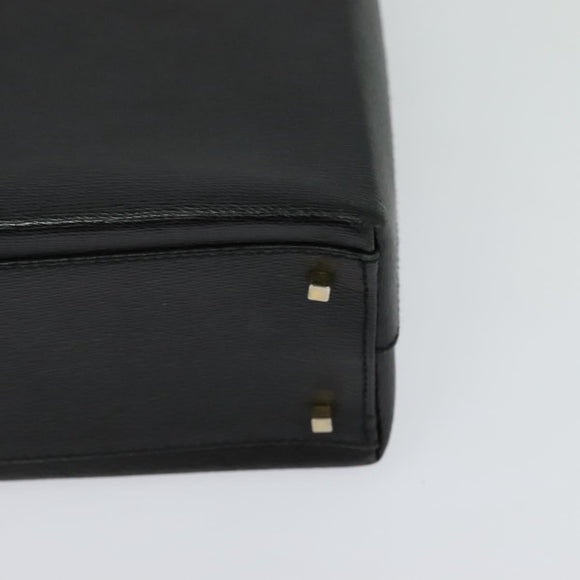 Salvatore Ferragamo Hand Bag Leather 2way Black Gold Auth MX347