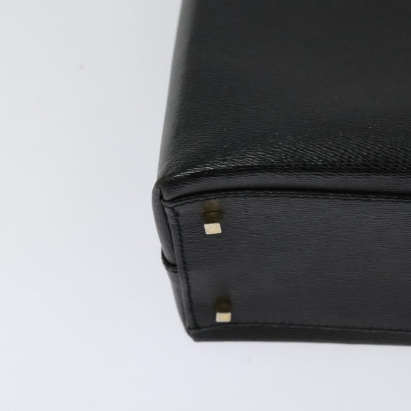 Salvatore Ferragamo Hand Bag Leather 2way Black Gold Auth MX347