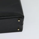 Salvatore Ferragamo Hand Bag Leather 2way Black Gold Auth MX347-17