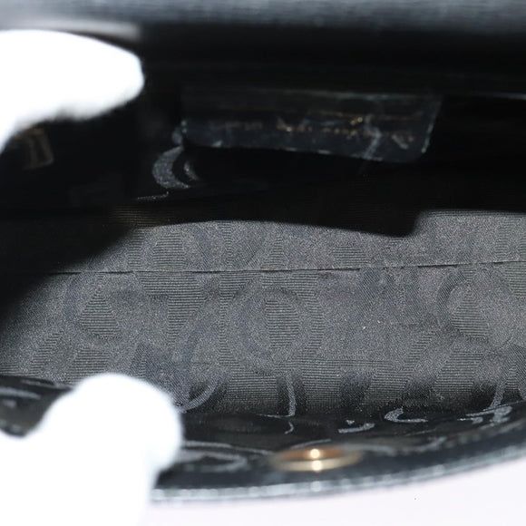 Salvatore Ferragamo Hand Bag Leather 2way Black Gold Auth MX347