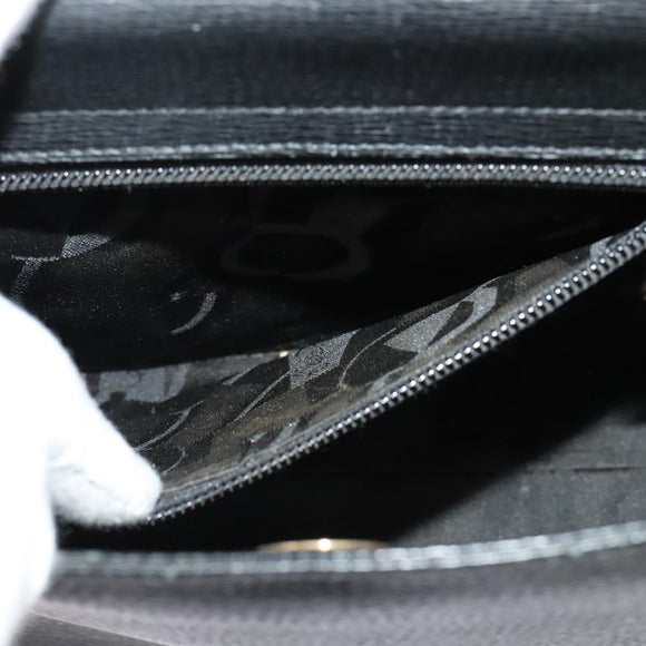 Salvatore Ferragamo Hand Bag Leather 2way Black Gold Auth MX347