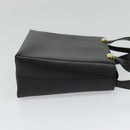 Salvatore Ferragamo Hand Bag Leather 2way Black Gold Auth MX347-4