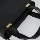 Salvatore Ferragamo Hand Bag Leather 2way Black Gold Auth MX347-6