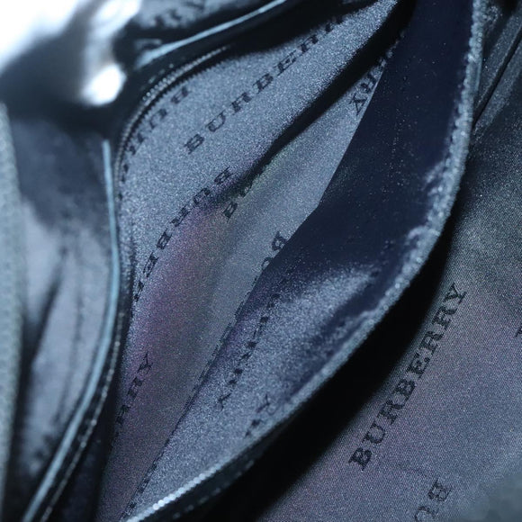 BURBERRY Nova Check Hand Bag Wool Beige Gold Auth MX350