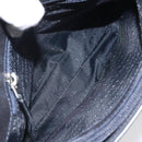 BURBERRY Nova Check Hand Bag PVC Navy Silver Auth MX352-11