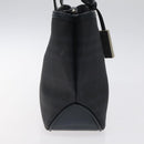 BURBERRY Nova Check Hand Bag PVC Navy Silver Auth MX352-3