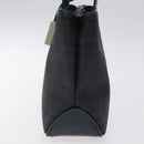 BURBERRY Nova Check Hand Bag PVC Navy Silver Auth MX352-4