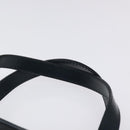 BURBERRY Nova Check Hand Bag PVC Navy Silver Auth MX352-8