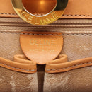 CELINE Macadam Canvas Hand Bag PVC Leather 2way Brown Gold Auth MX358-12