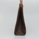 CELINE Macadam Canvas Hand Bag PVC Leather 2way Brown Gold Auth MX358-3