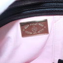 BALLY Hand Bag Leather Black Gold Auth MX364-9