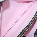 BALLY Hand Bag Leather Black Gold Auth MX364-23