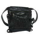 BOTTEGA VENETA INTRECCIATO Waist bag Leather Black Auth MX365-1