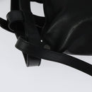 BOTTEGA VENETA INTRECCIATO Waist bag Leather Black Auth MX365-16