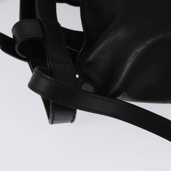 BOTTEGA VENETA INTRECCIATO Waist bag Leather Black Auth MX365