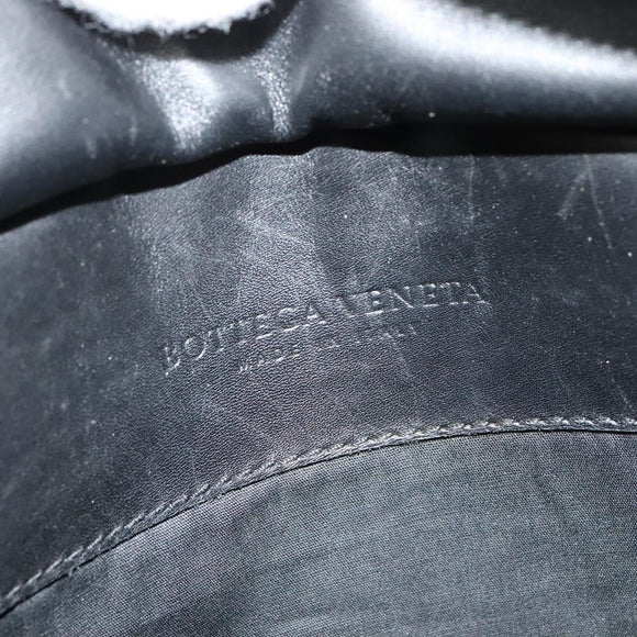 BOTTEGA VENETA INTRECCIATO Waist bag Leather Black Auth MX365