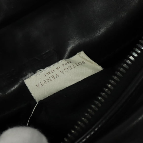 BOTTEGA VENETA INTRECCIATO Waist bag Leather Black Auth MX365