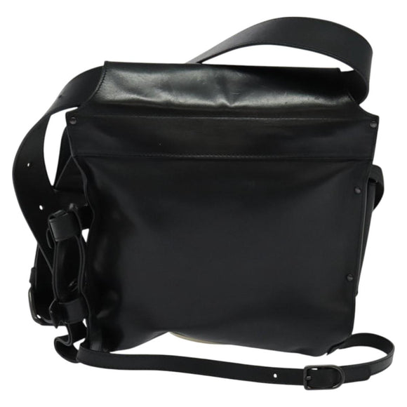 BOTTEGA VENETA INTRECCIATO Waist bag Leather Black Auth MX365