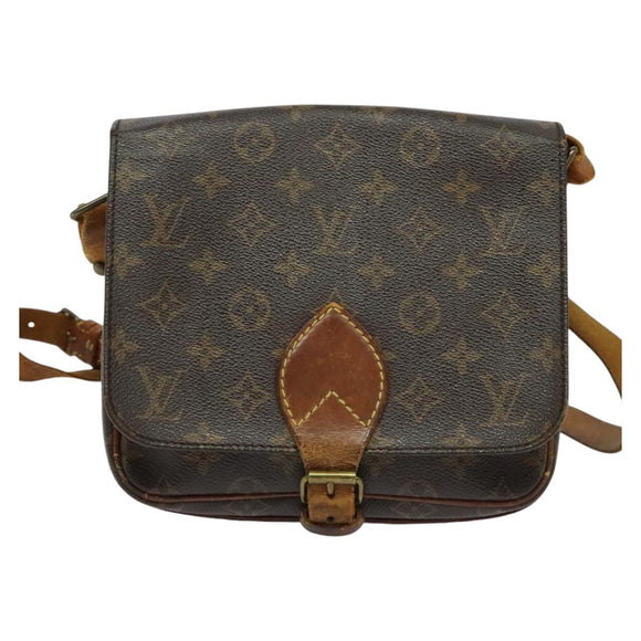 LOUIS VUITTON Monogram Cartouchiere MM Shoulder Bag M51253 LV Auth MX381