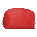 LOUIS VUITTON Epi Pochette Cosmetic PM Pouch Red M41114 LV Auth MX388-1