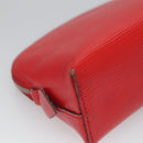 LOUIS VUITTON Epi Pochette Cosmetic PM Pouch Red M41114 LV Auth MX388-16