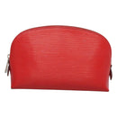LOUIS VUITTON Epi Pochette Cosmetic PM Pouch Red M41114 LV Auth MX388-13