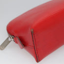 LOUIS VUITTON Epi Pochette Cosmetic PM Pouch Red M41114 LV Auth MX388-14