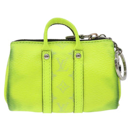 LOUIS VUITTON Taigalama Porte Cles Mini Keepall Charm Yellow M01048 Auth MX390 - 0