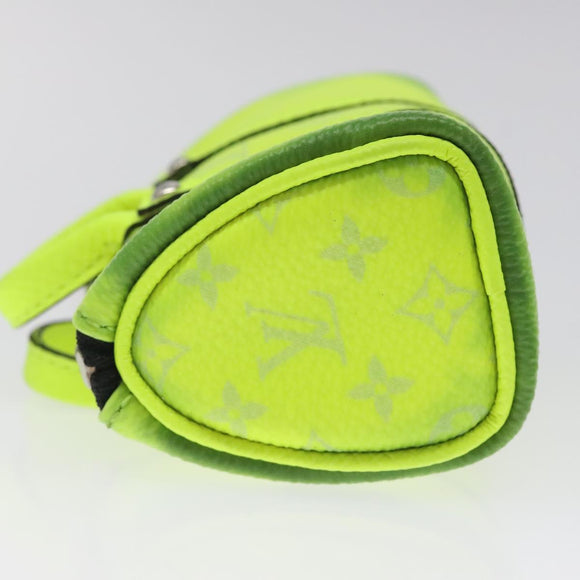 LOUIS VUITTON Taigalama Porte Cles Mini Keepall Charm Yellow M01048 Auth MX390