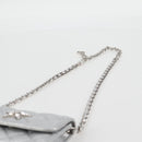 CHANEL Matelasse Chain Shoulder Bag Leather Silver CC Auth MX400AM-15