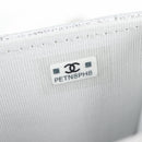 CHANEL Matelasse Chain Shoulder Bag Leather Silver CC Auth MX400AM-11