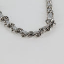 CHANEL Matelasse Chain Shoulder Bag Leather Silver CC Auth MX400AM-8