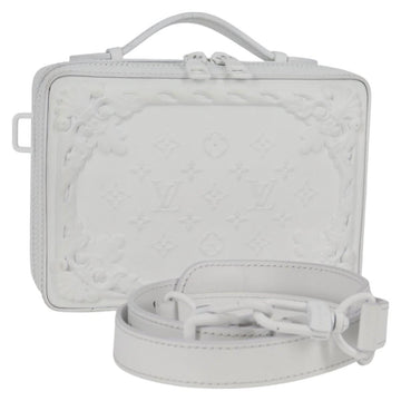 LOUIS VUITTON Monogram LV Ornament Soft Trunk Bag White M21833 LV Auth MX402SM